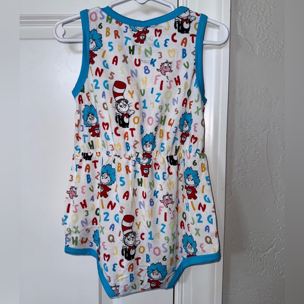 Dr Seuss Good Fun Varsity romper Posh Peanut alphabet kids Summer one piece 2T - Picture 9 of 14